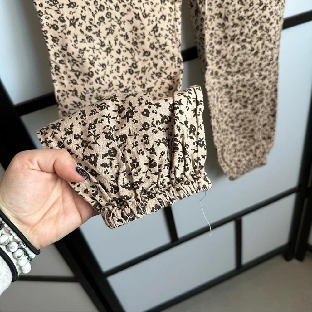 NWT Daytrip Woven Floral Jogger Buckle Spring Fashion Style Pants Sz Medium - Picture 6 of 12